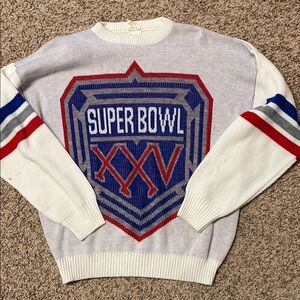 Vintage NFL XXV Super Bowl Knit Sweater